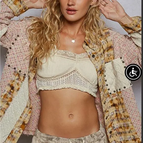 New Pol Boho Patchwork Plaid Multi Color Long Sleeve Oversized Jacket - Picture 2 of 9